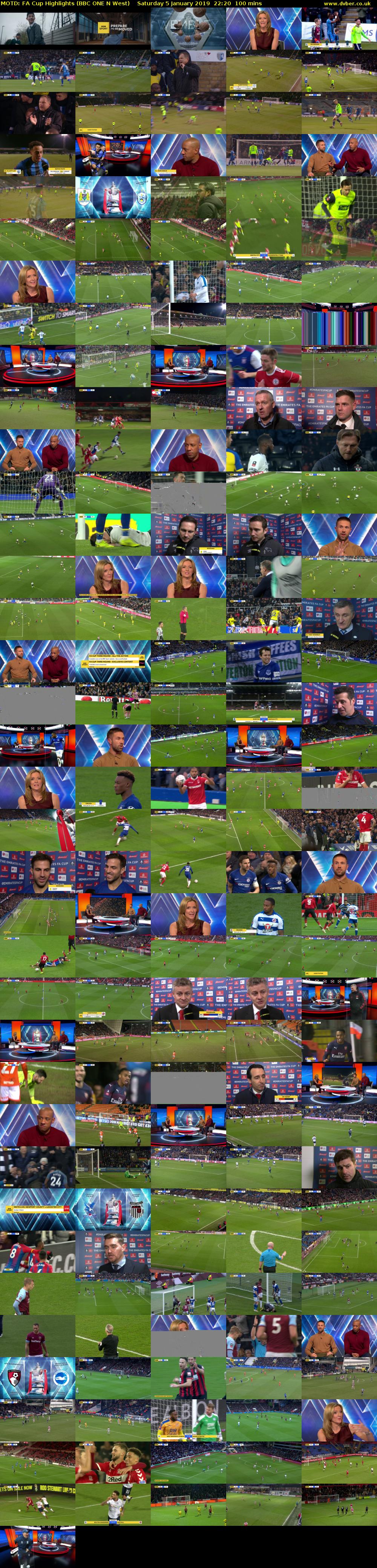 MOTD: FA Cup Highlights (BBC ONE N West) Saturday 5 January 2019 22:20 - 00:00