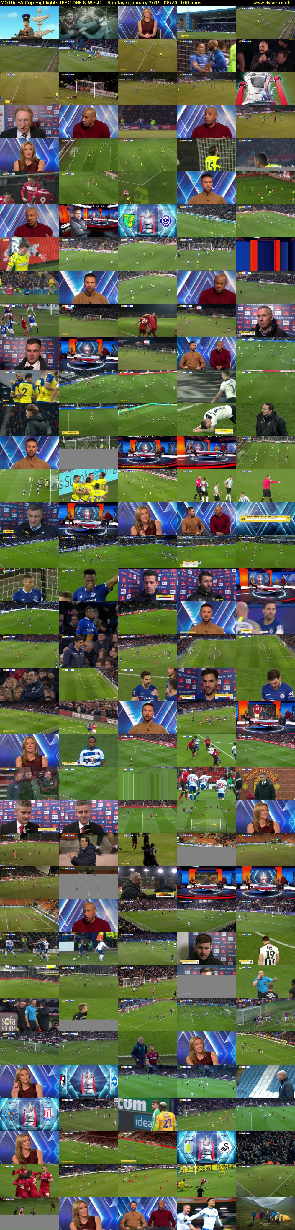 MOTD: FA Cup Highlights (BBC ONE N West) Sunday 6 January 2019 08:20 - 10:00
