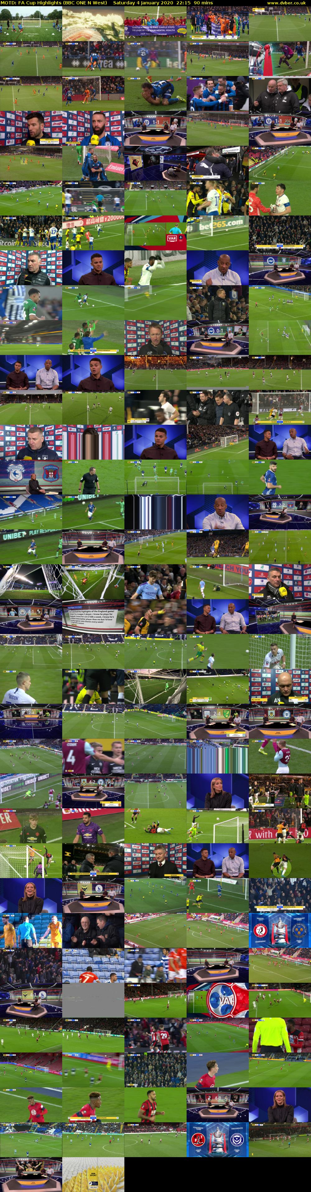 MOTD: FA Cup Highlights (BBC ONE N West) Saturday 4 January 2020 22:15 - 23:45