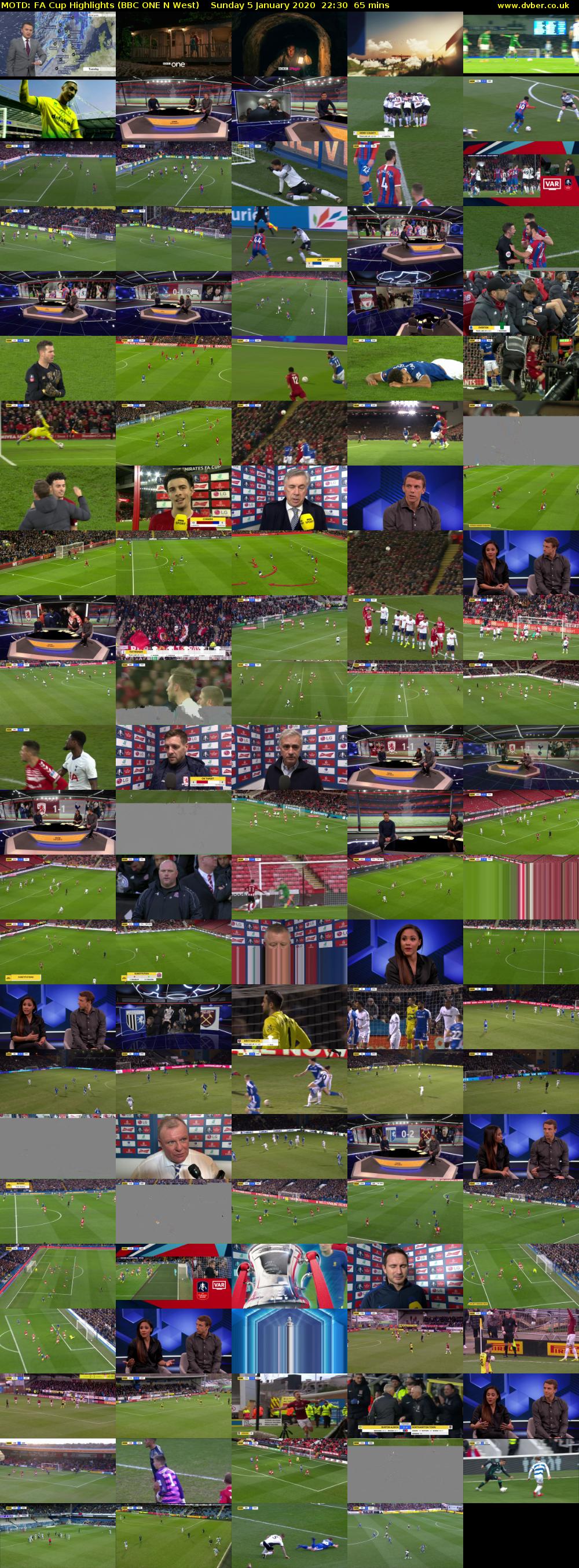 MOTD: FA Cup Highlights (BBC ONE N West) Sunday 5 January 2020 22:30 - 23:35