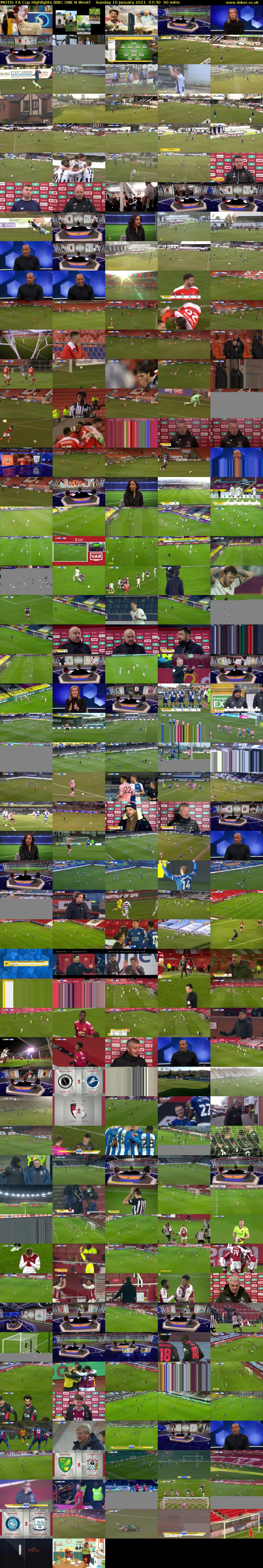 MOTD: FA Cup Highlights (BBC ONE N West) Sunday 10 January 2021 07:30 - 09:00