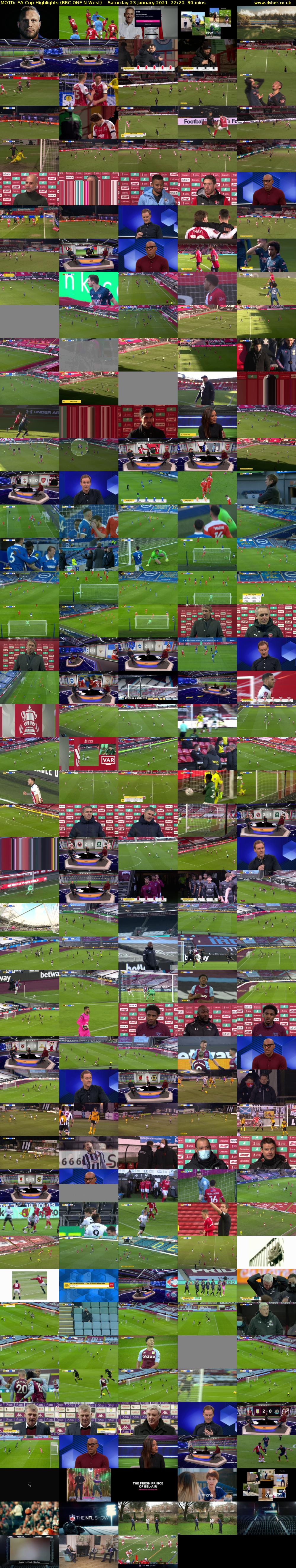 MOTD: FA Cup Highlights (BBC ONE N West) Saturday 23 January 2021 22:20 - 23:40