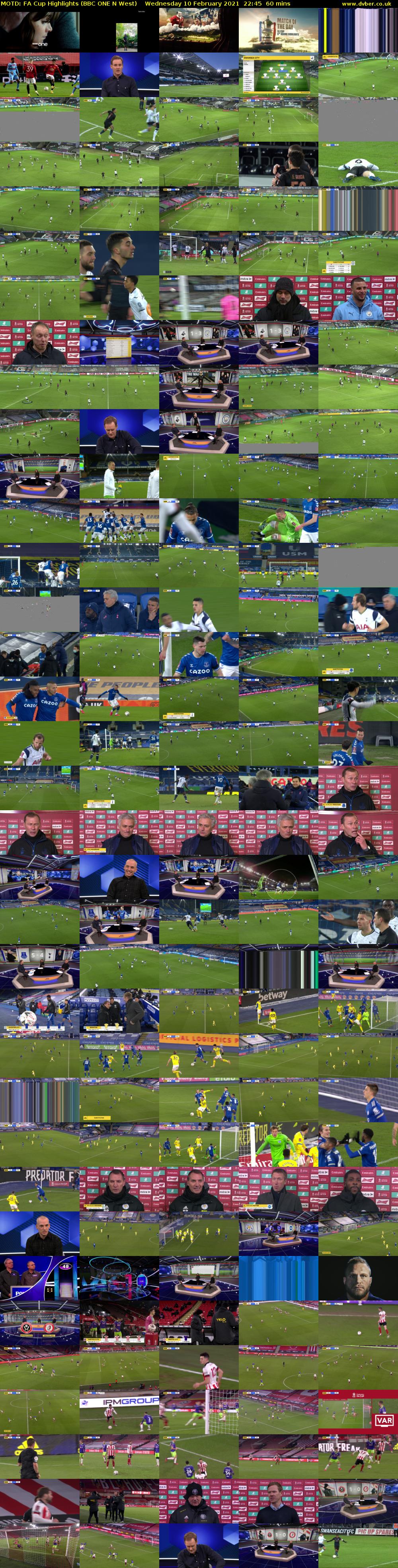 MOTD: FA Cup Highlights (BBC ONE N West) Wednesday 10 February 2021 22:45 - 23:45