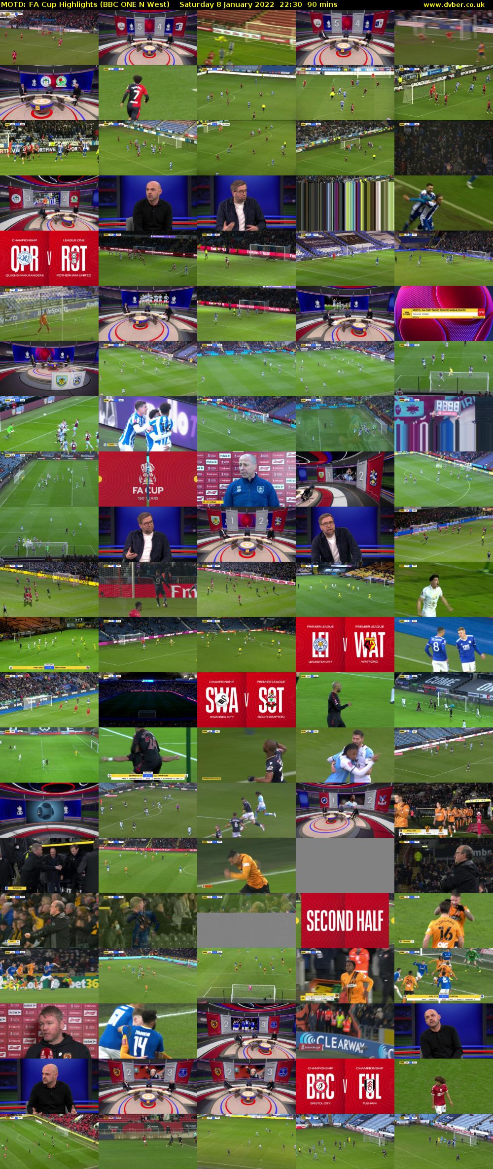 MOTD: FA Cup Highlights (BBC ONE N West) Saturday 8 January 2022 22:30 - 00:00