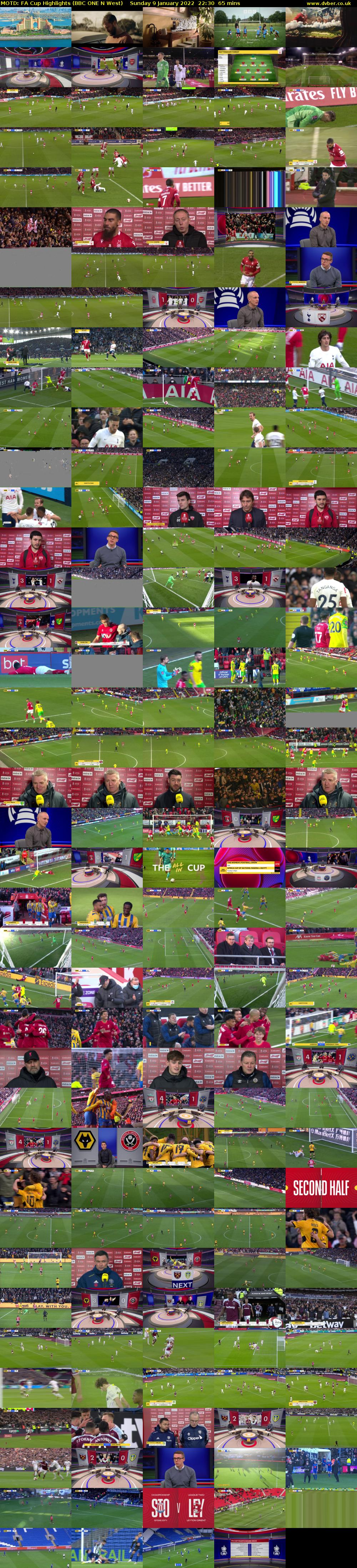 MOTD: FA Cup Highlights (BBC ONE N West) Sunday 9 January 2022 22:30 - 23:35