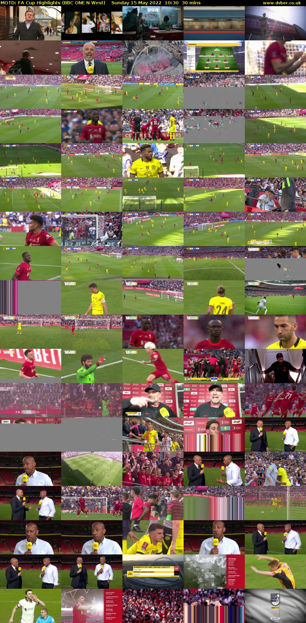 MOTD: FA Cup Highlights (BBC ONE N West) Sunday 15 May 2022 10:30 - 11:00