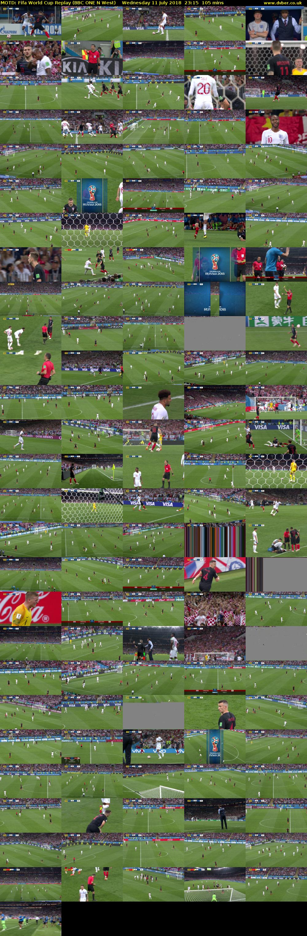 MOTD: Fifa World Cup Replay (BBC ONE N West) Wednesday 11 July 2018 23:15 - 01:00