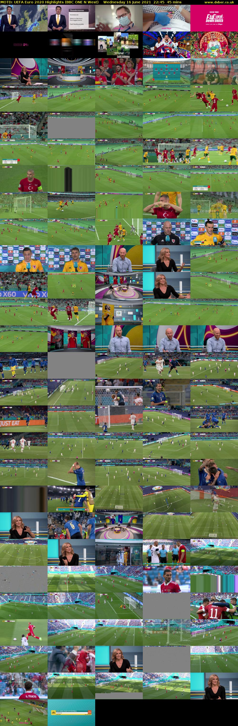 MOTD: UEFA Euro 2020 Highlights (BBC ONE N West) Wednesday 16 June 2021 22:45 - 23:30