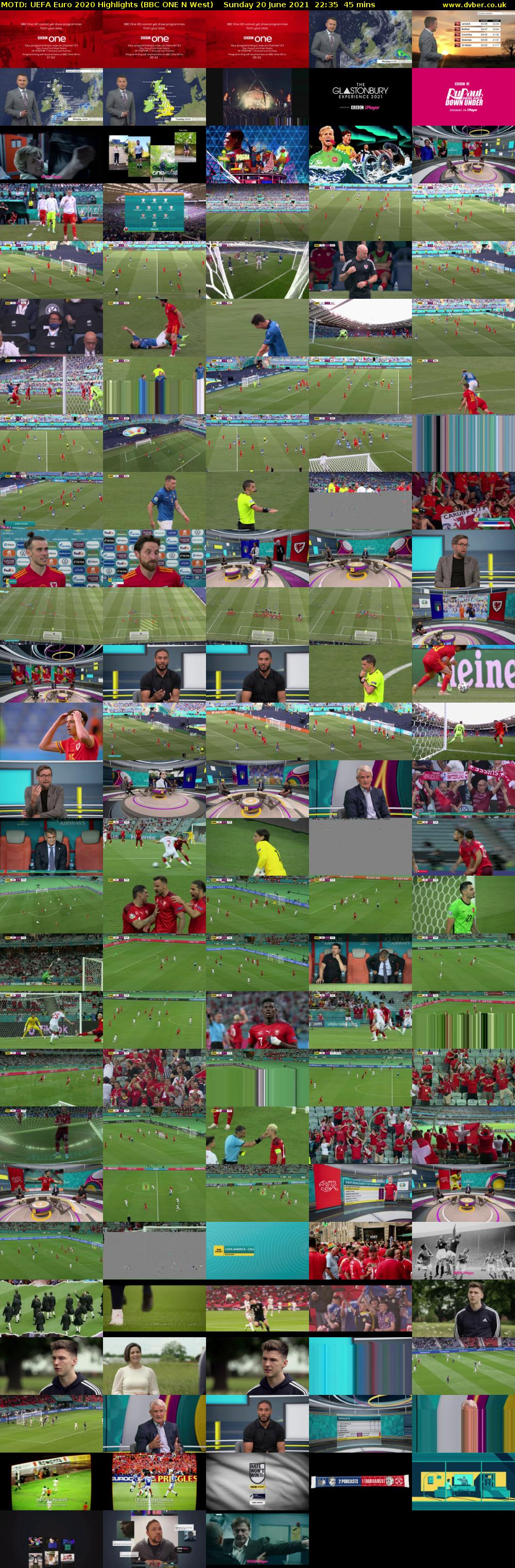 MOTD: UEFA Euro 2020 Highlights (BBC ONE N West) Sunday 20 June 2021 22:35 - 23:20
