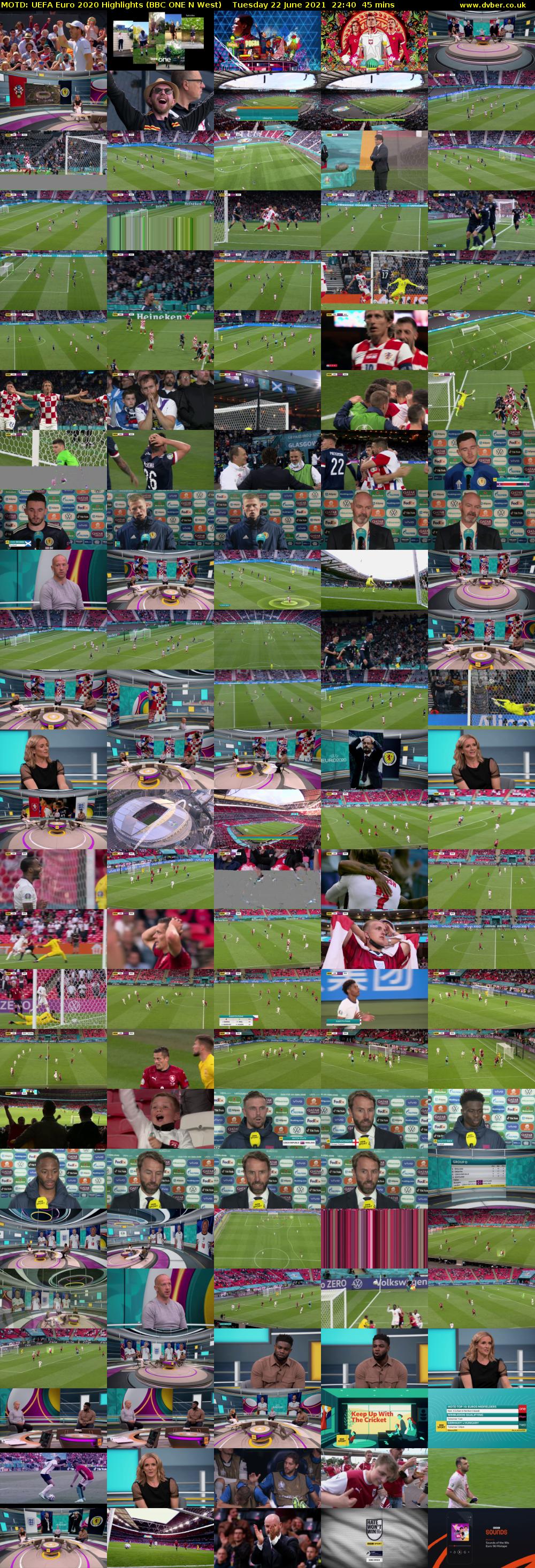 MOTD: UEFA Euro 2020 Highlights (BBC ONE N West) Tuesday 22 June 2021 22:40 - 23:25