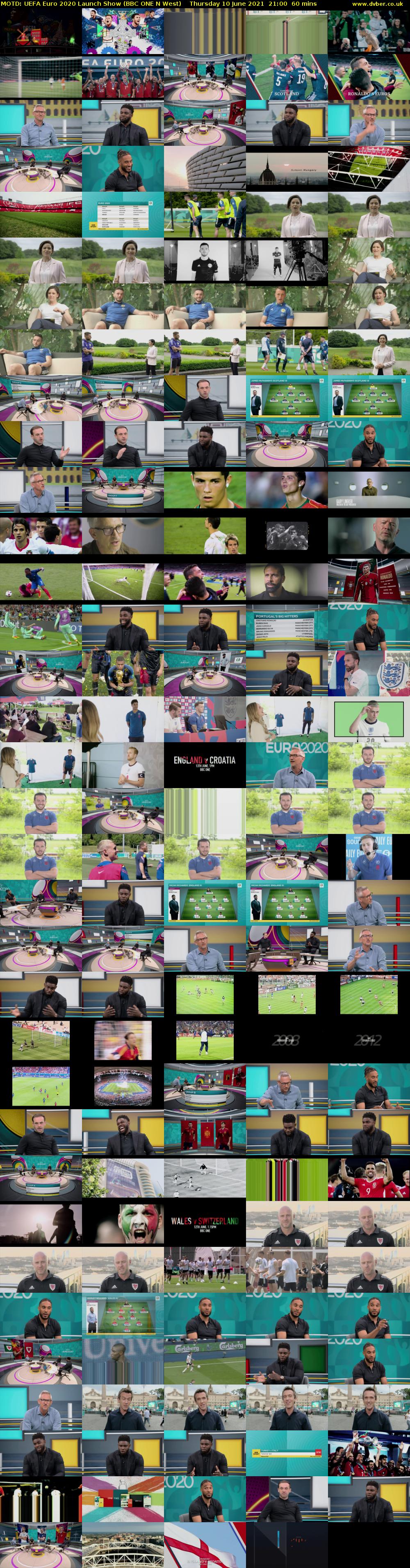 MOTD: UEFA Euro 2020 Launch Show (BBC ONE N West) Thursday 10 June 2021 21:00 - 22:00