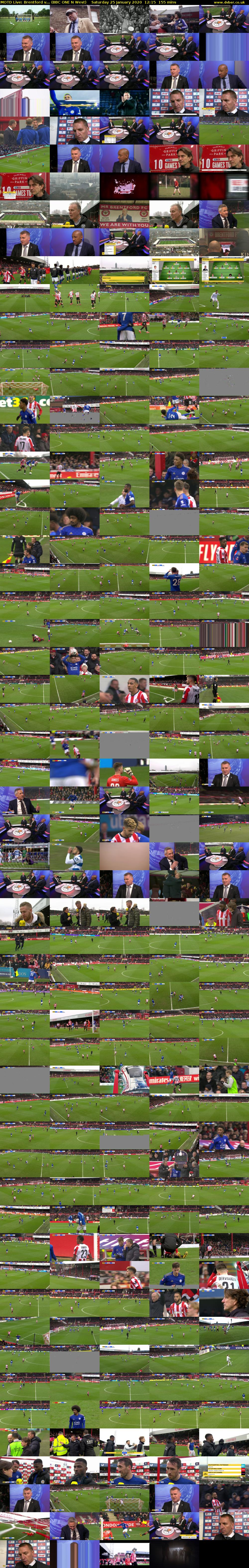 MOTD Live: Brentford v... (BBC ONE N West) Saturday 25 January 2020 12:15 - 14:50