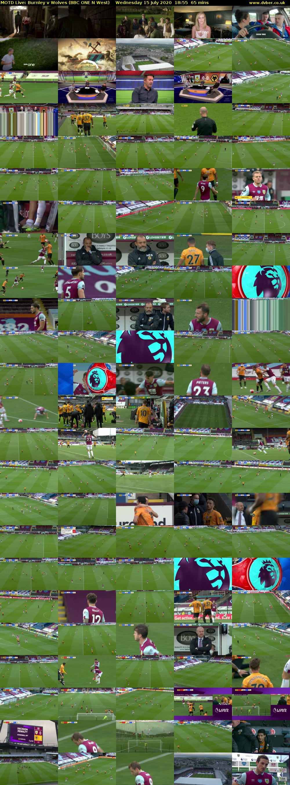 MOTD Live: Burnley v Wolves (BBC ONE N West) Wednesday 15 July 2020 18:55 - 20:00