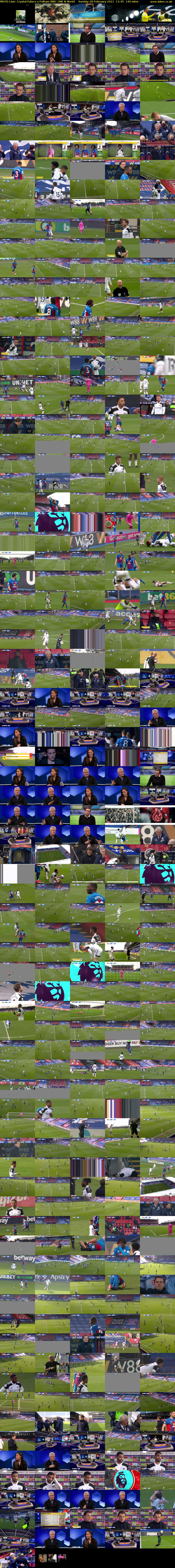 MOTD Live: Crystal Palace v Fulham (BBC ONE N West) Sunday 28 February 2021 11:45 - 14:05