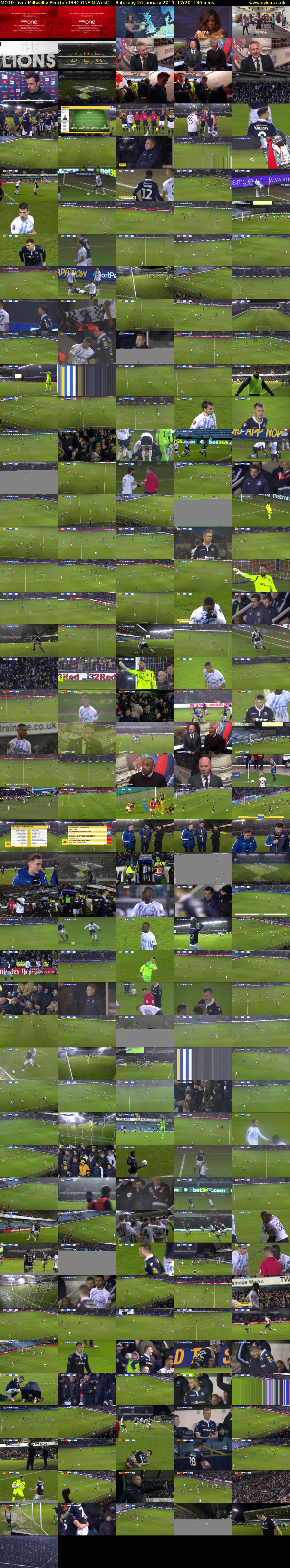 MOTD Live: Millwall v Everton (BBC ONE N West) Saturday 26 January 2019 17:20 - 19:30
