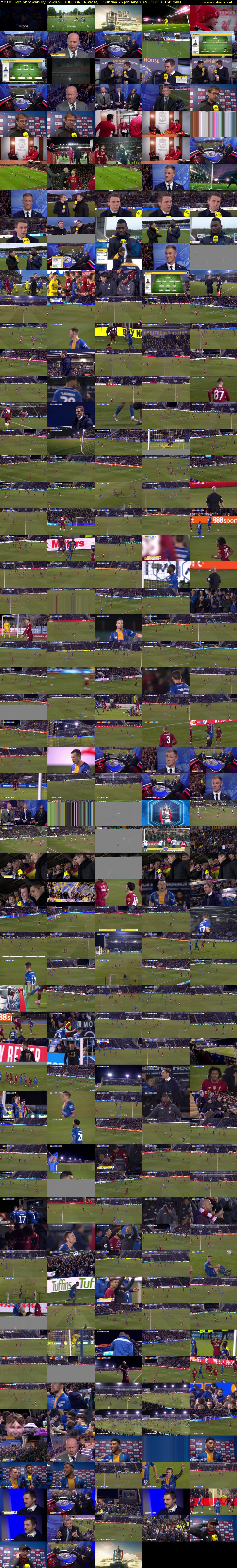 MOTD Live: Shrewsbury Town v... (BBC ONE N West) Sunday 26 January 2020 16:30 - 19:10