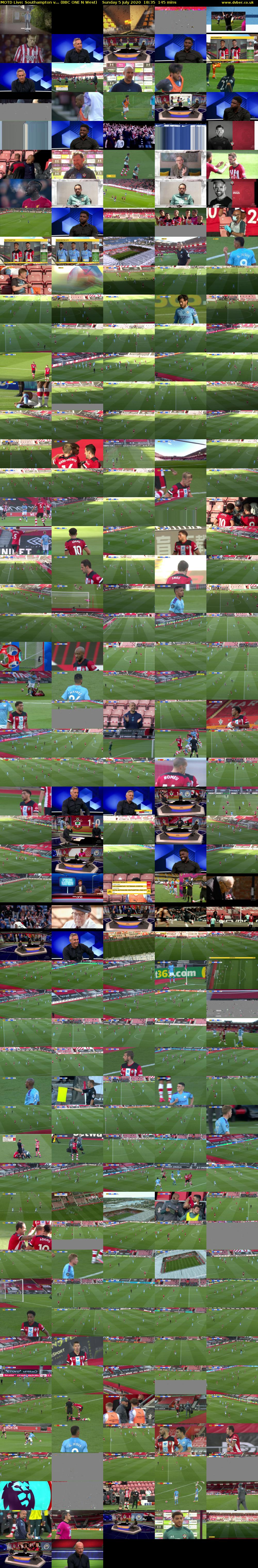 MOTD Live: Southampton v... (BBC ONE N West) Sunday 5 July 2020 18:35 - 21:00