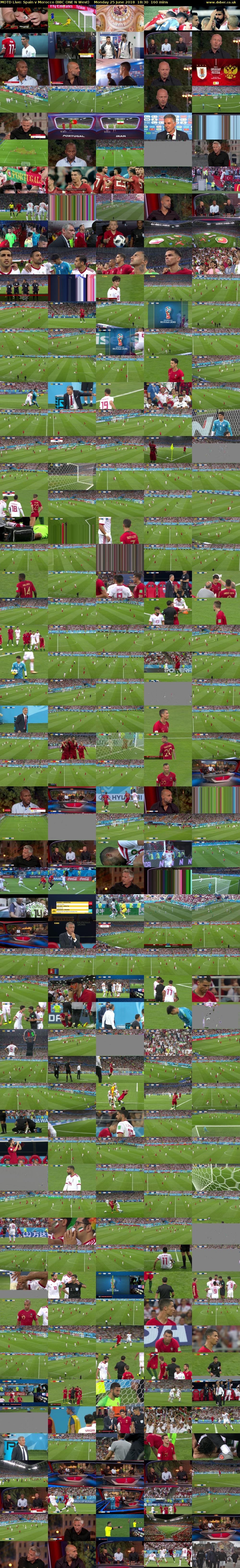 MOTD Live: Spain v Morocco (BBC ONE N West) Monday 25 June 2018 18:30 - 21:10
