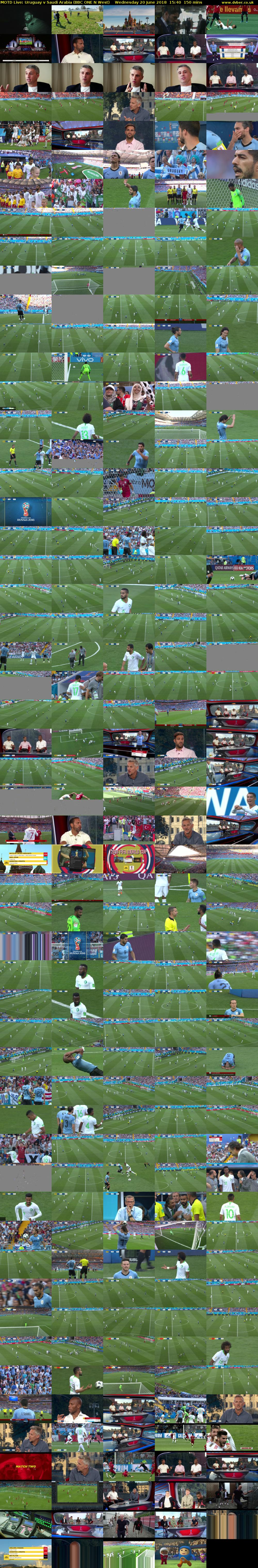 MOTD Live: Uruguay v Saudi Arabia (BBC ONE N West) Wednesday 20 June 2018 15:40 - 18:10