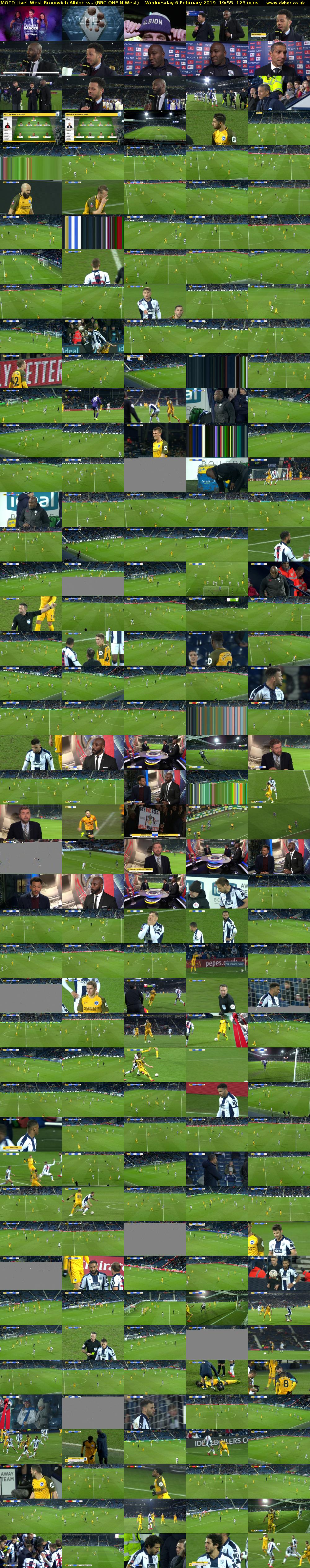 MOTD Live: West Bromwich Albion v... (BBC ONE N West) Wednesday 6 February 2019 19:55 - 22:00