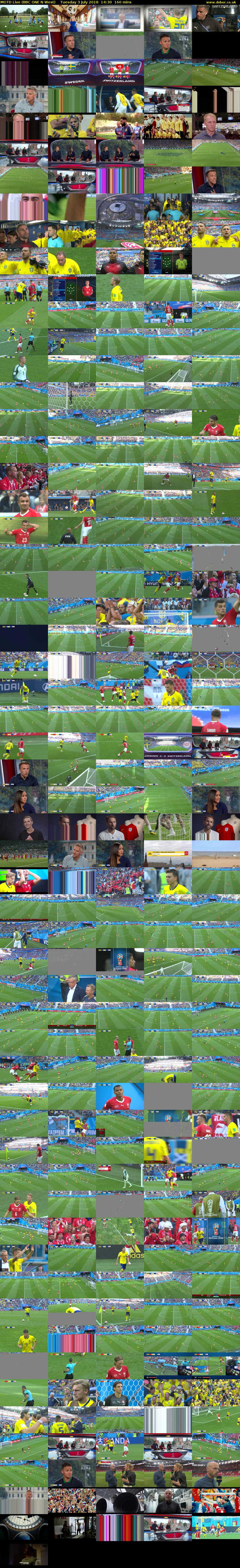 MOTD Live (BBC ONE N West) Tuesday 3 July 2018 14:30 - 17:10