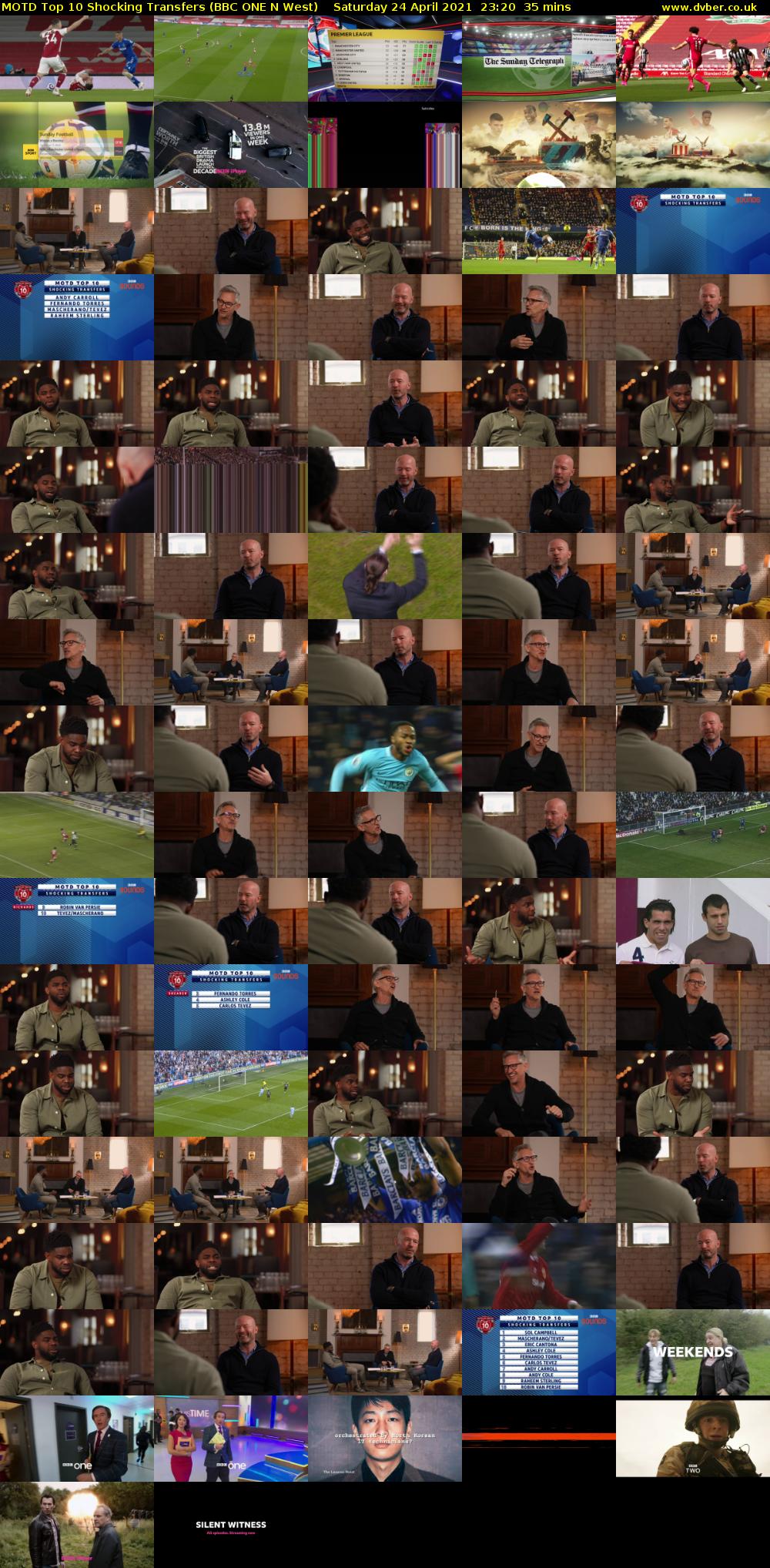 MOTD Top 10 Shocking Transfers (BBC ONE N West) Saturday 24 April 2021 23:20 - 23:55