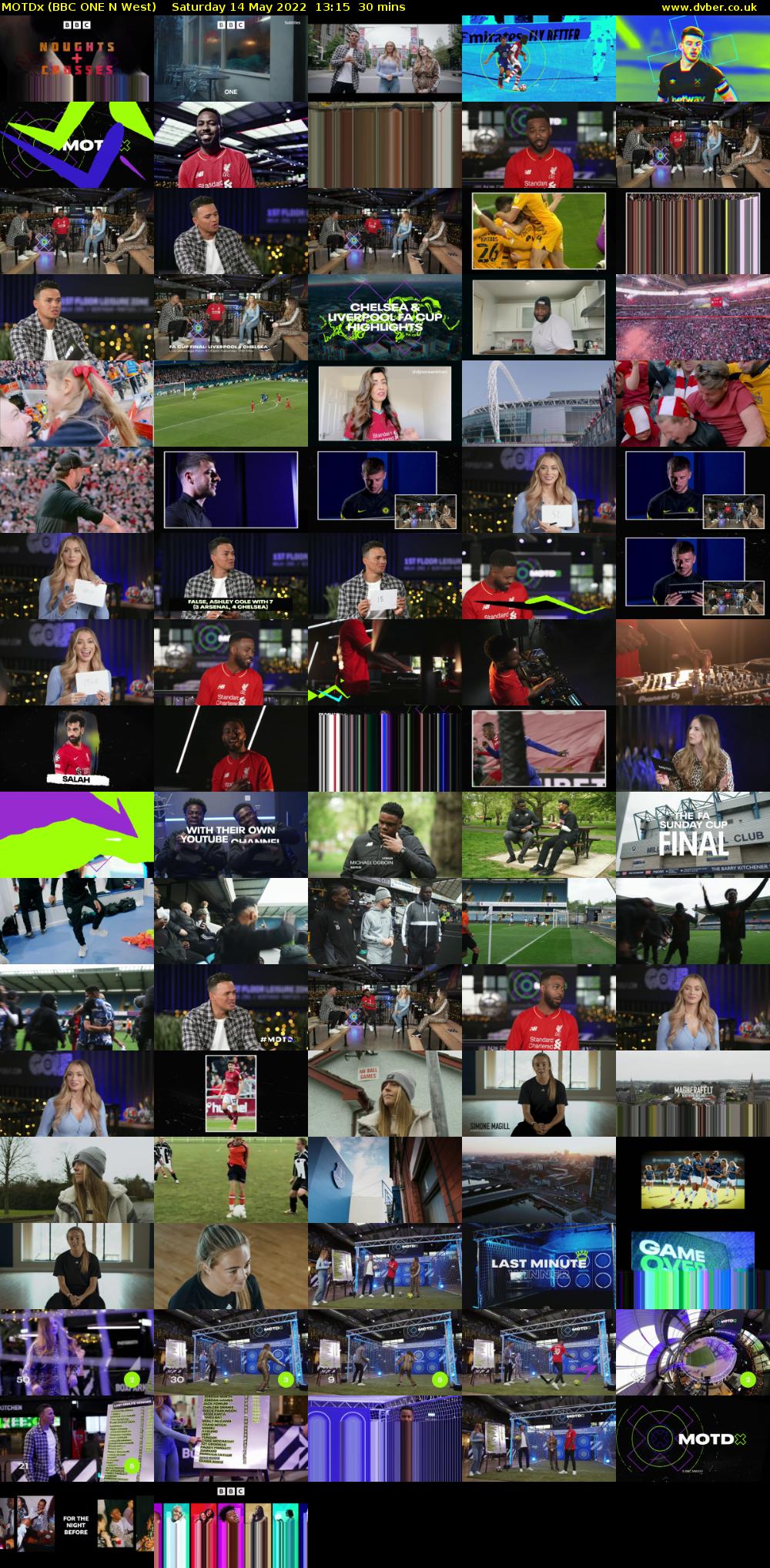 MOTDx (BBC ONE N West) Saturday 14 May 2022 13:15 - 13:45