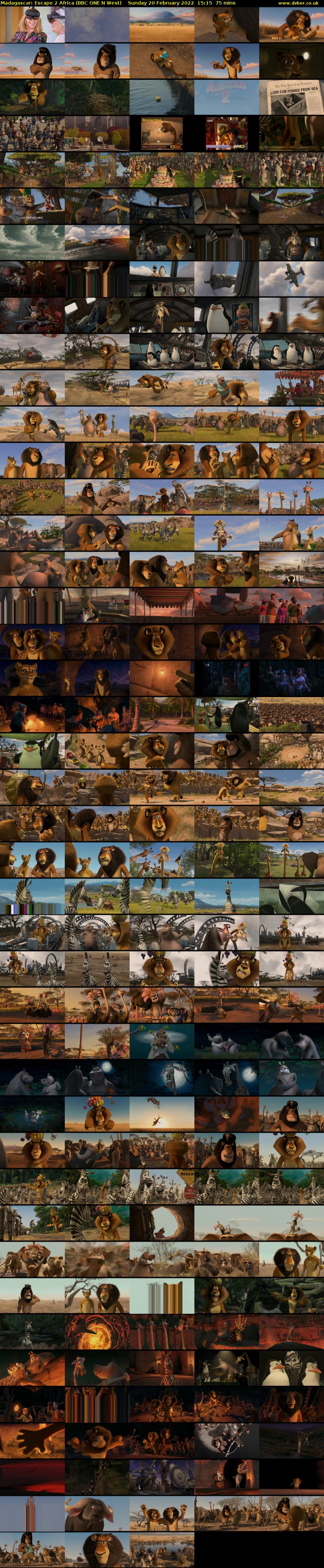 Madagascar: Escape 2 Africa (BBC ONE N West) Sunday 20 February 2022 15:15 - 16:30