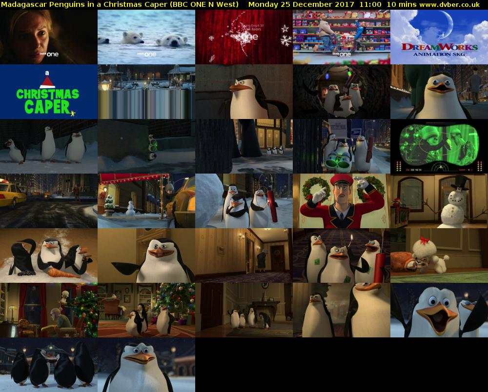 Madagascar Penguins in a Christmas Caper (BBC ONE N West) Monday 25 December 2017 11:00 - 11:10