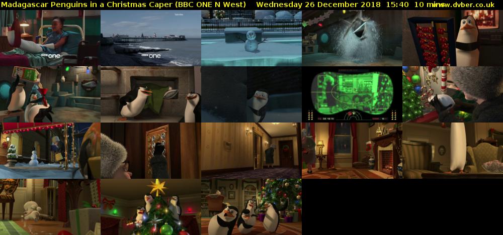 Madagascar Penguins in a Christmas Caper (BBC ONE N West) Wednesday 26 December 2018 15:40 - 15:50