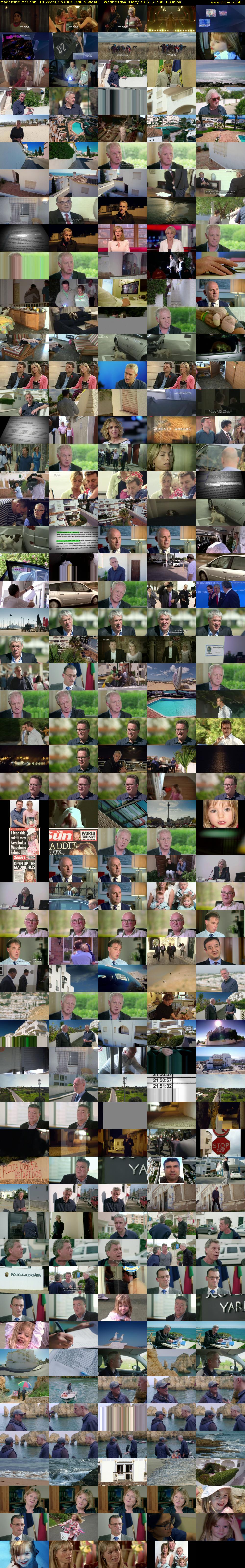 Madeleine McCann: 10 Years On (BBC ONE N West) Wednesday 3 May 2017 21:00 - 22:00