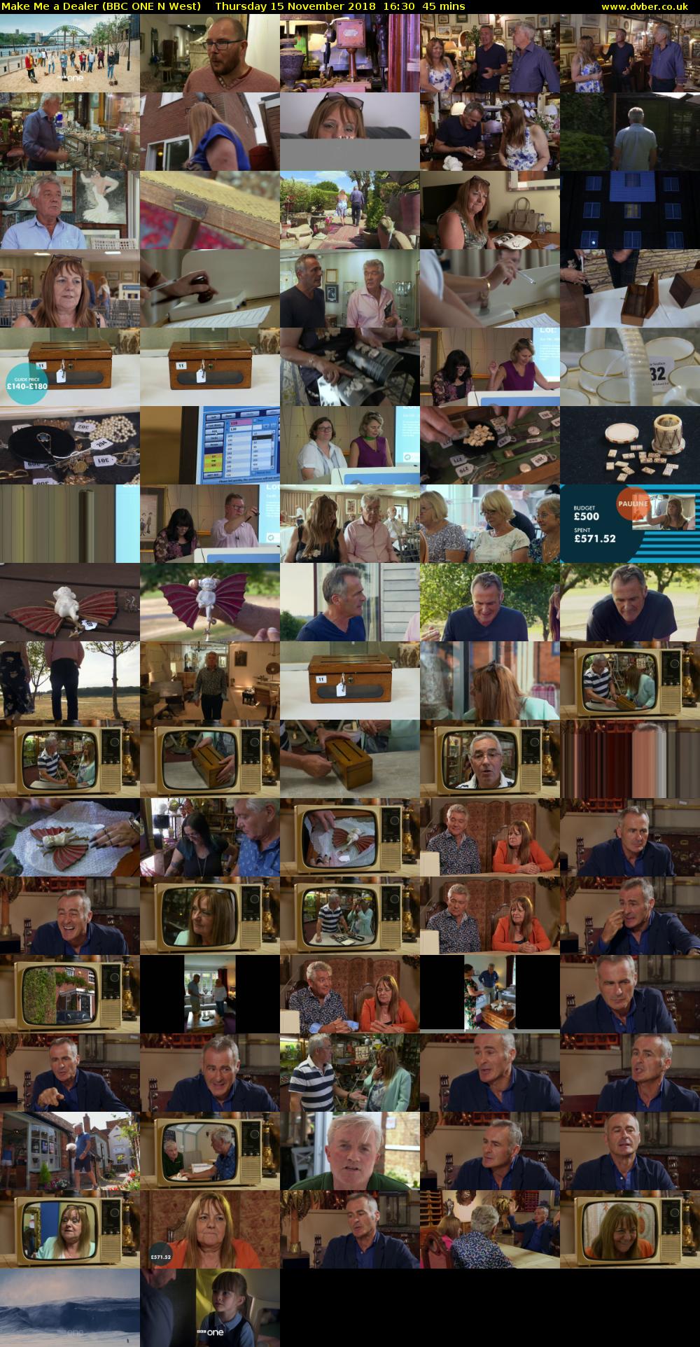 Make Me a Dealer (BBC ONE N West) Thursday 15 November 2018 16:30 - 17:15
