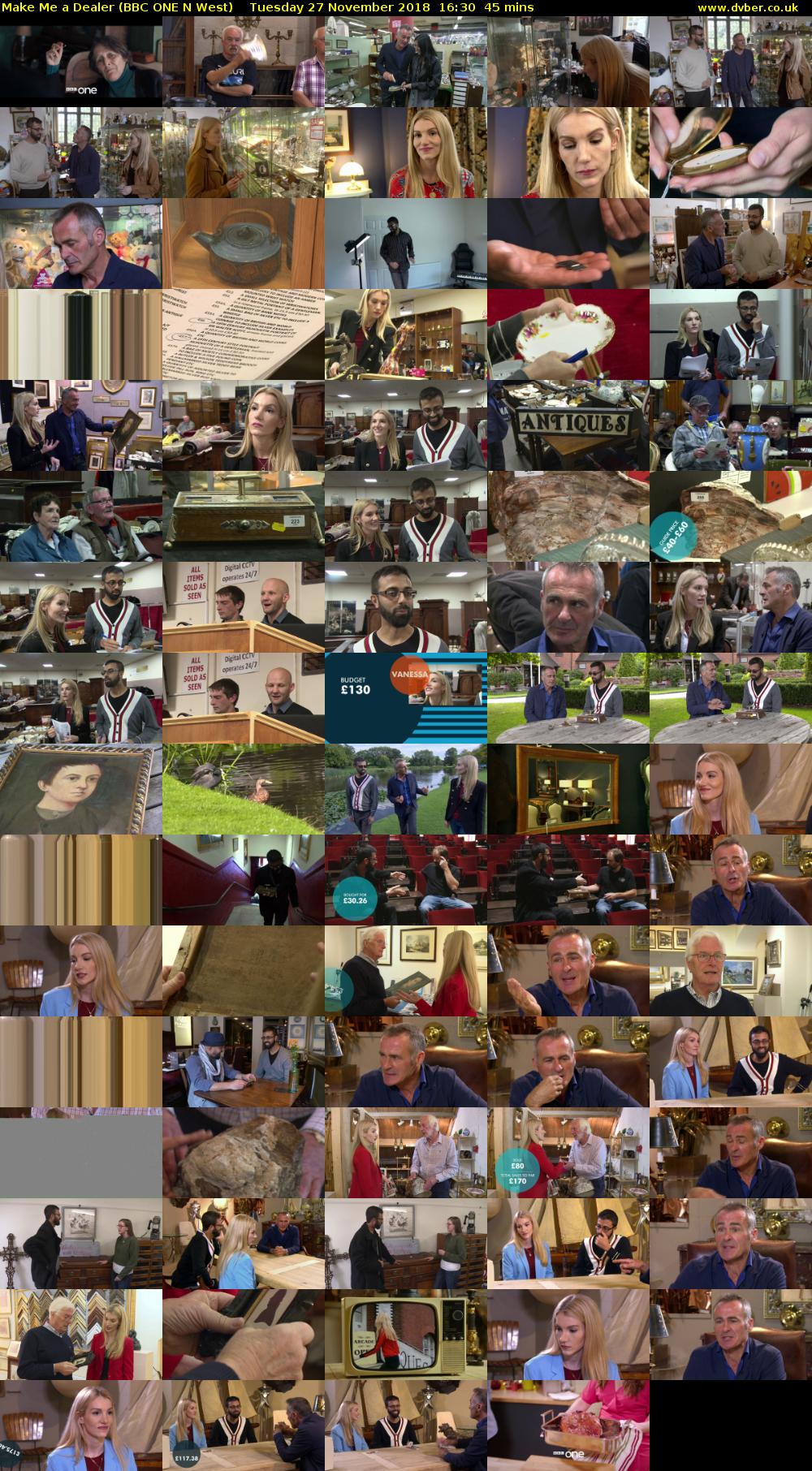 Make Me a Dealer (BBC ONE N West) Tuesday 27 November 2018 16:30 - 17:15