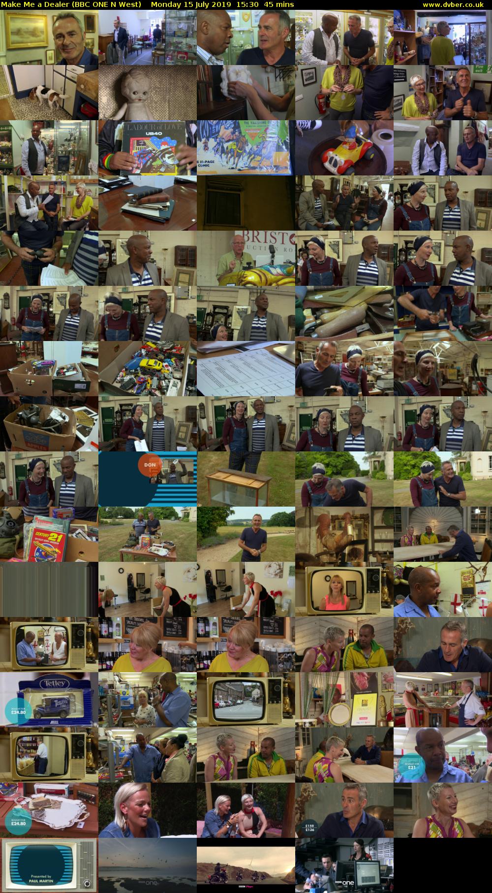 Make Me a Dealer (BBC ONE N West) Monday 15 July 2019 15:30 - 16:15