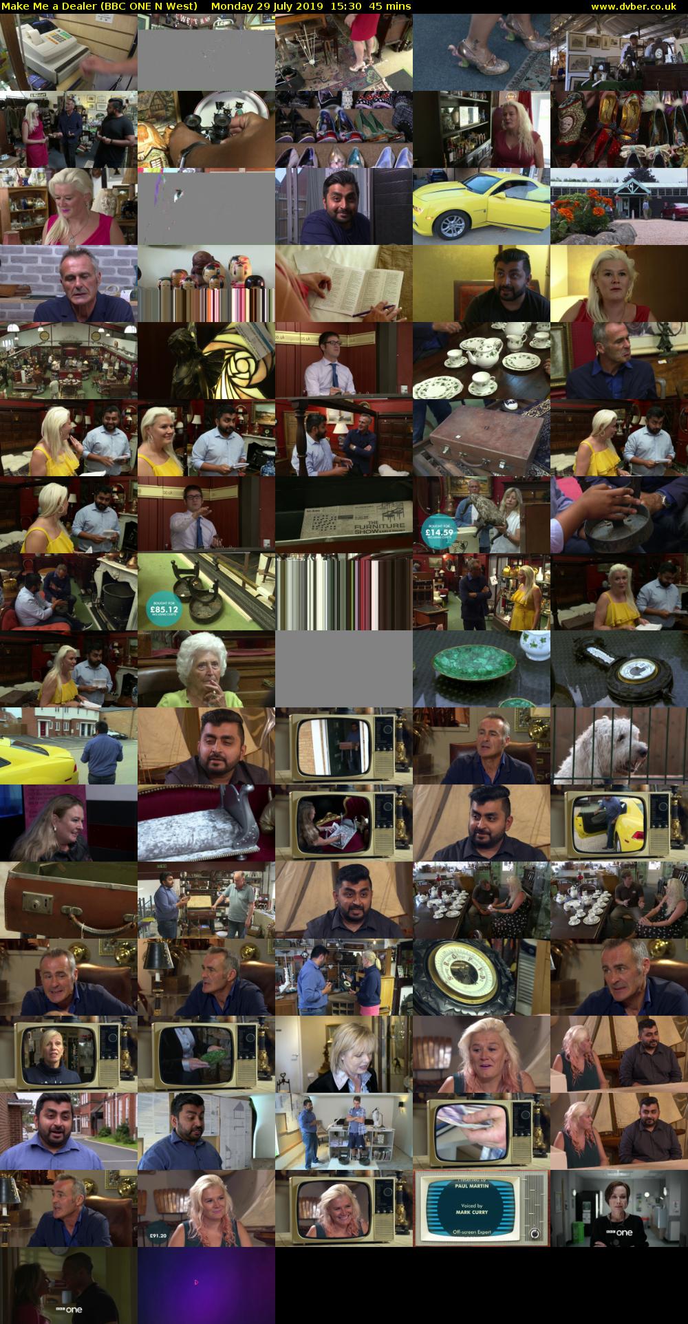 Make Me a Dealer (BBC ONE N West) Monday 29 July 2019 15:30 - 16:15