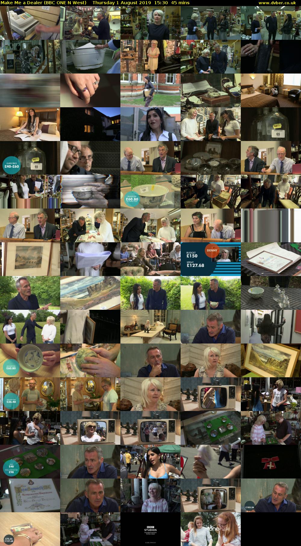 Make Me a Dealer (BBC ONE N West) Thursday 1 August 2019 15:30 - 16:15