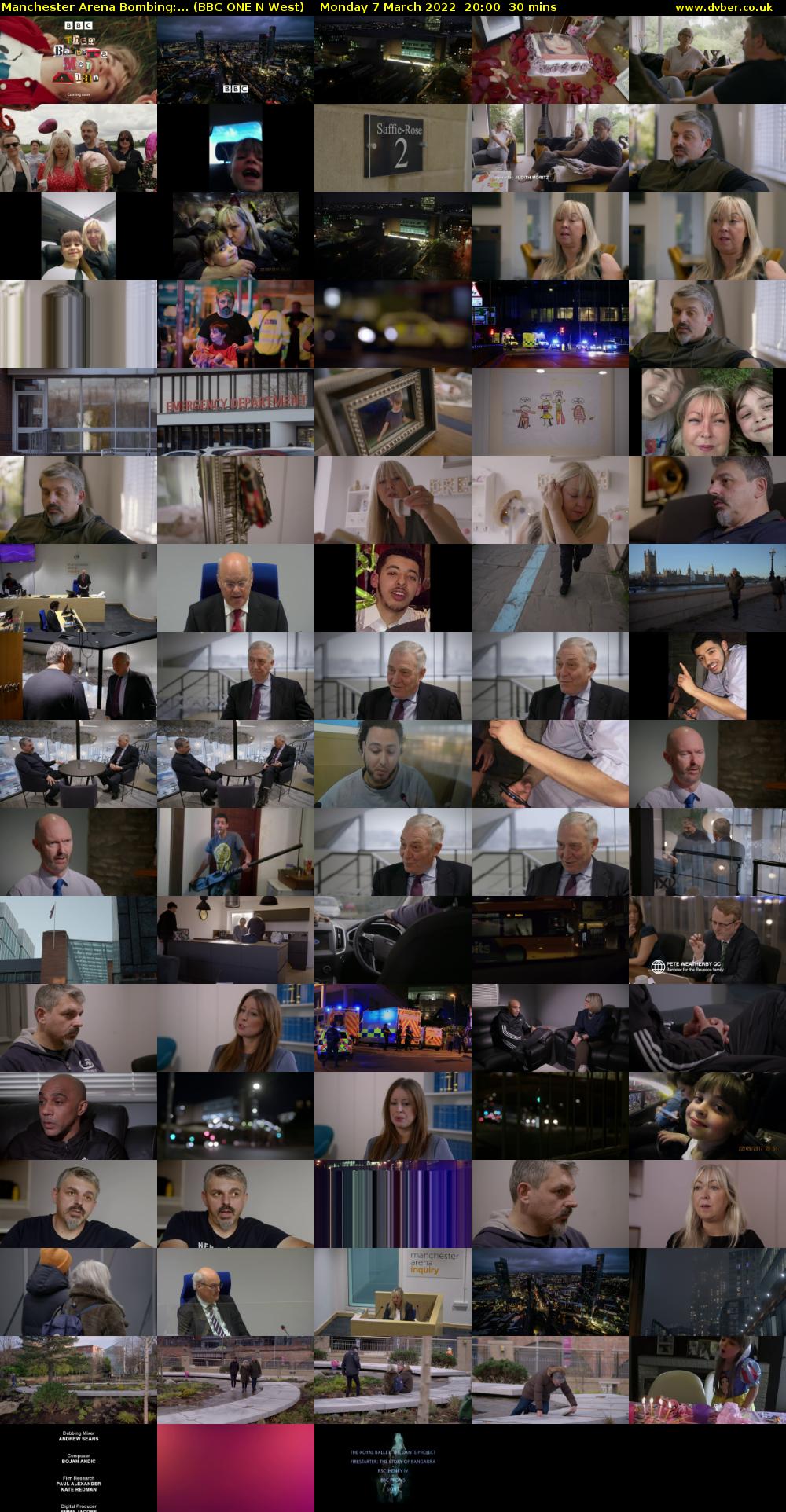 Manchester Arena Bombing:... (BBC ONE N West) Monday 7 March 2022 20:00 - 20:30