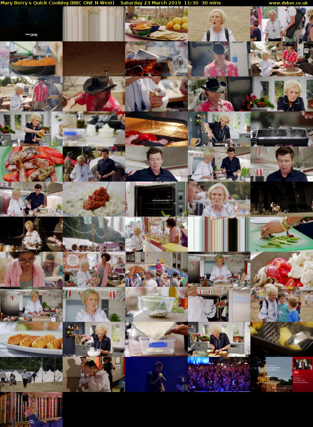 Mary Berrys Quick Cooking (BBC ONE N West) Saturday 23 March 2019 11:30 - 12:00
