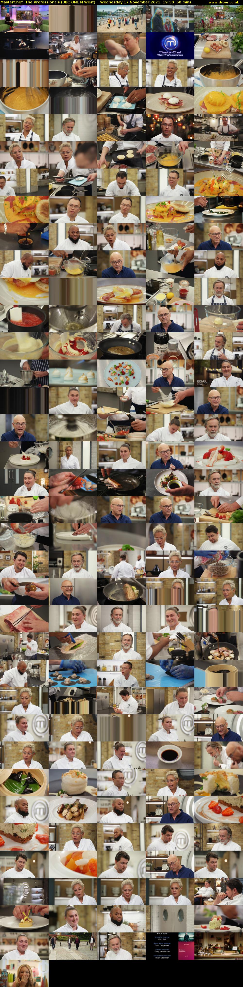 MasterChef: The Professionals (BBC ONE N West) Wednesday 17 November 2021 19:30 - 20:30