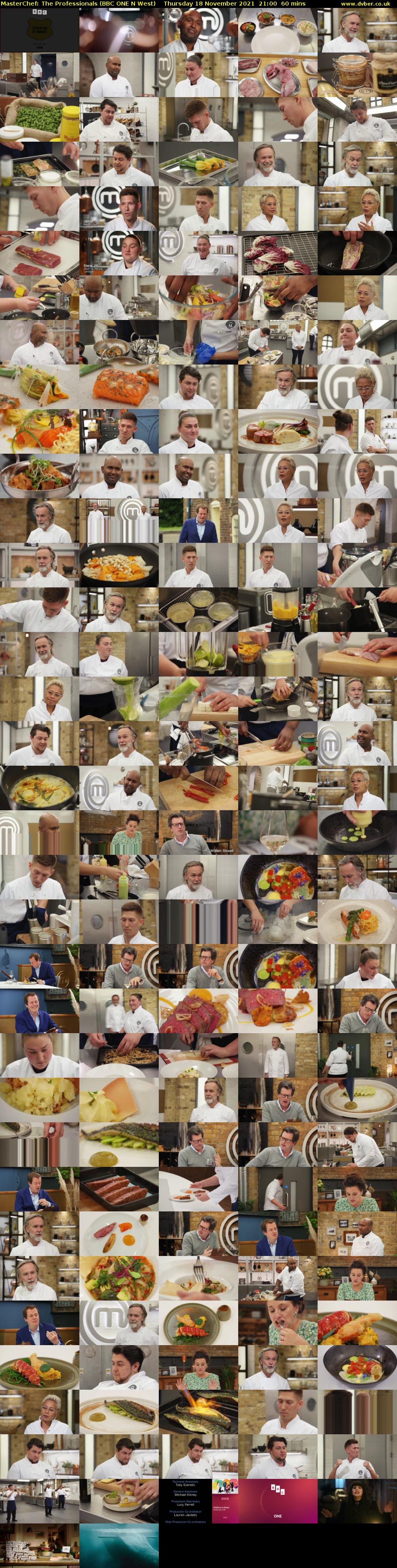 MasterChef: The Professionals (BBC ONE N West) Thursday 18 November 2021 21:00 - 22:00