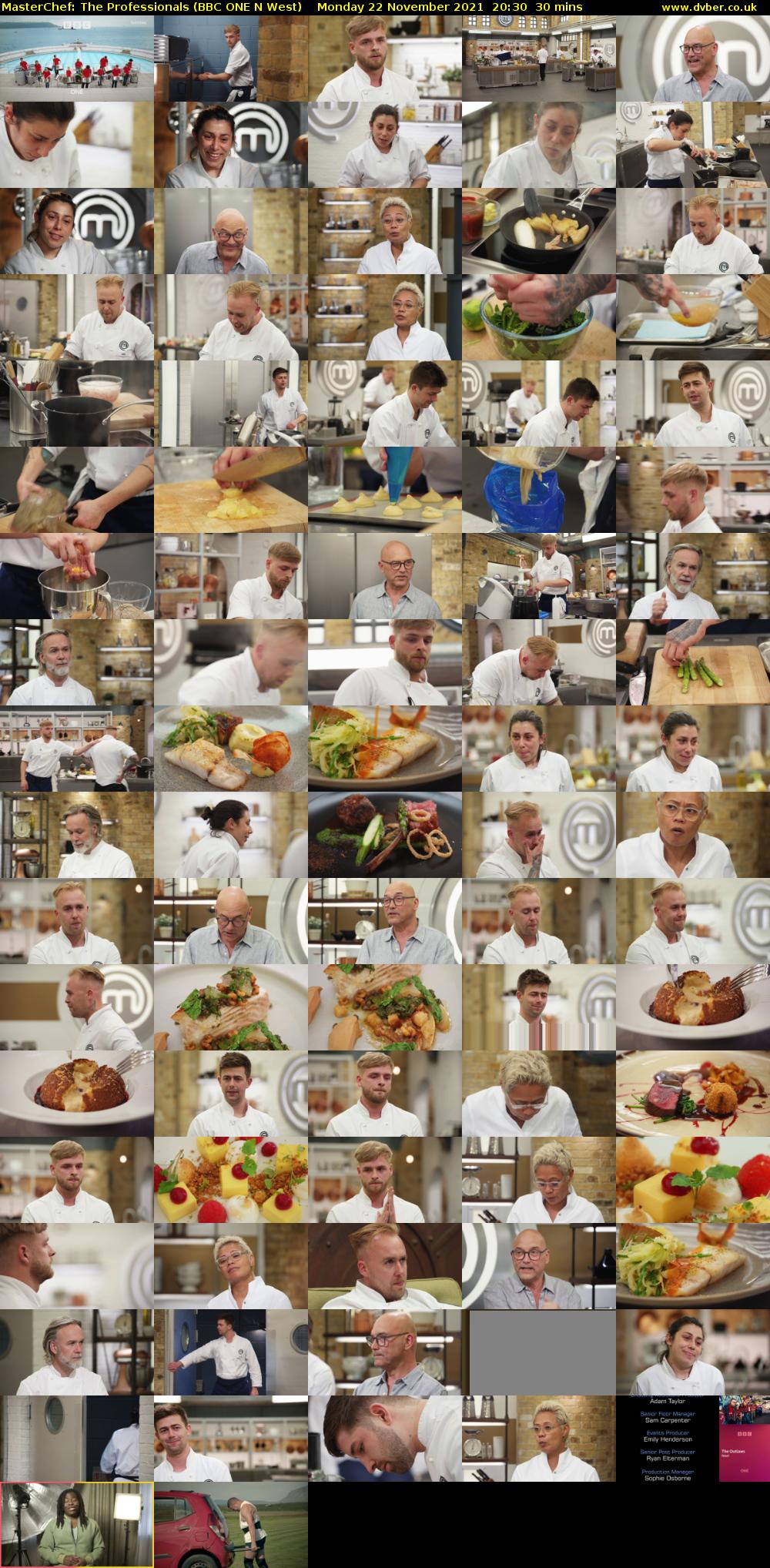 MasterChef: The Professionals (BBC ONE N West) Monday 22 November 2021 20:30 - 21:00
