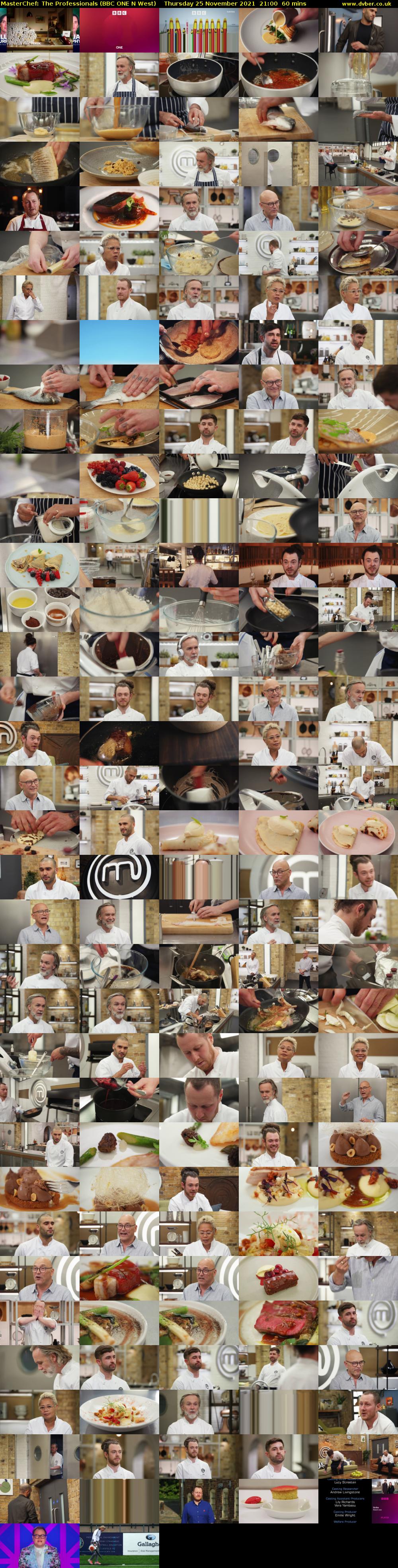 MasterChef: The Professionals (BBC ONE N West) Thursday 25 November 2021 21:00 - 22:00