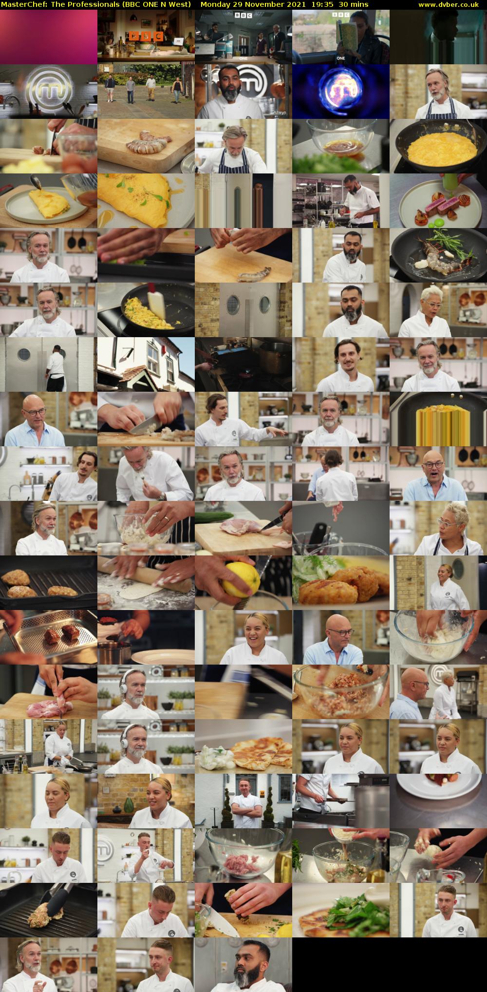 MasterChef: The Professionals (BBC ONE N West) Monday 29 November 2021 19:35 - 20:05