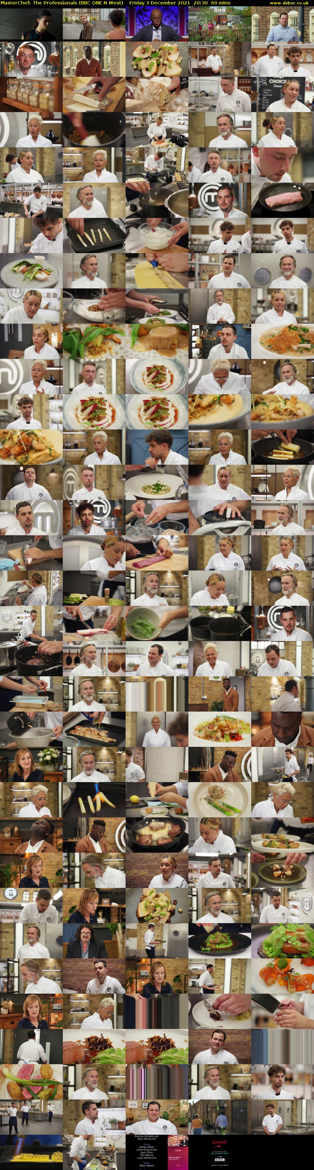 MasterChef: The Professionals (BBC ONE N West) Friday 3 December 2021 20:30 - 21:30