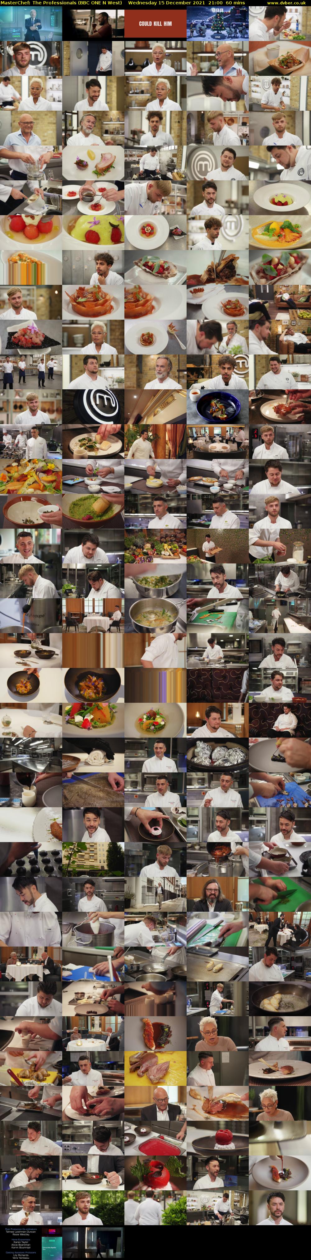 MasterChef: The Professionals (BBC ONE N West) Wednesday 15 December 2021 21:00 - 22:00