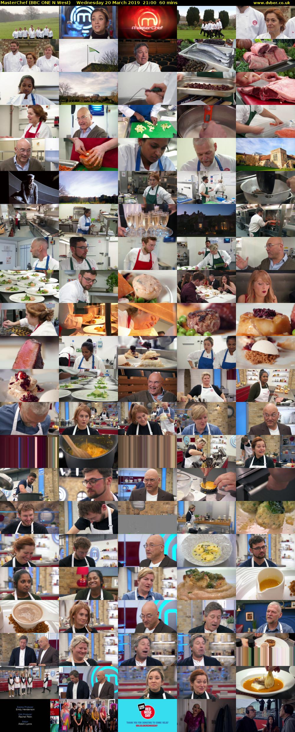 MasterChef (BBC ONE N West) Wednesday 20 March 2019 21:00 - 22:00