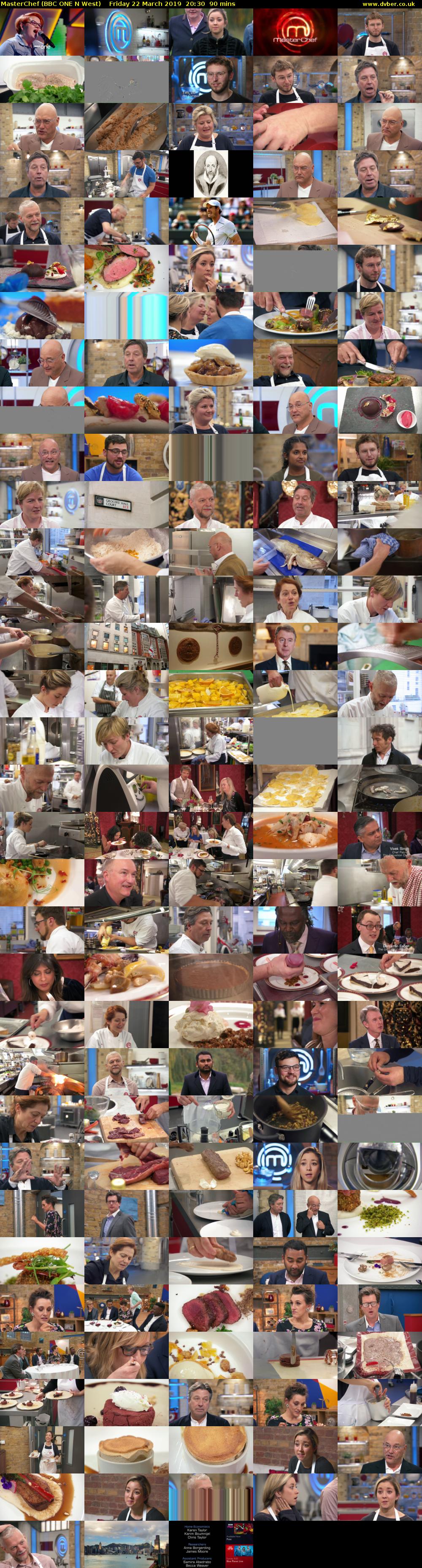 MasterChef (BBC ONE N West) Friday 22 March 2019 20:30 - 22:00