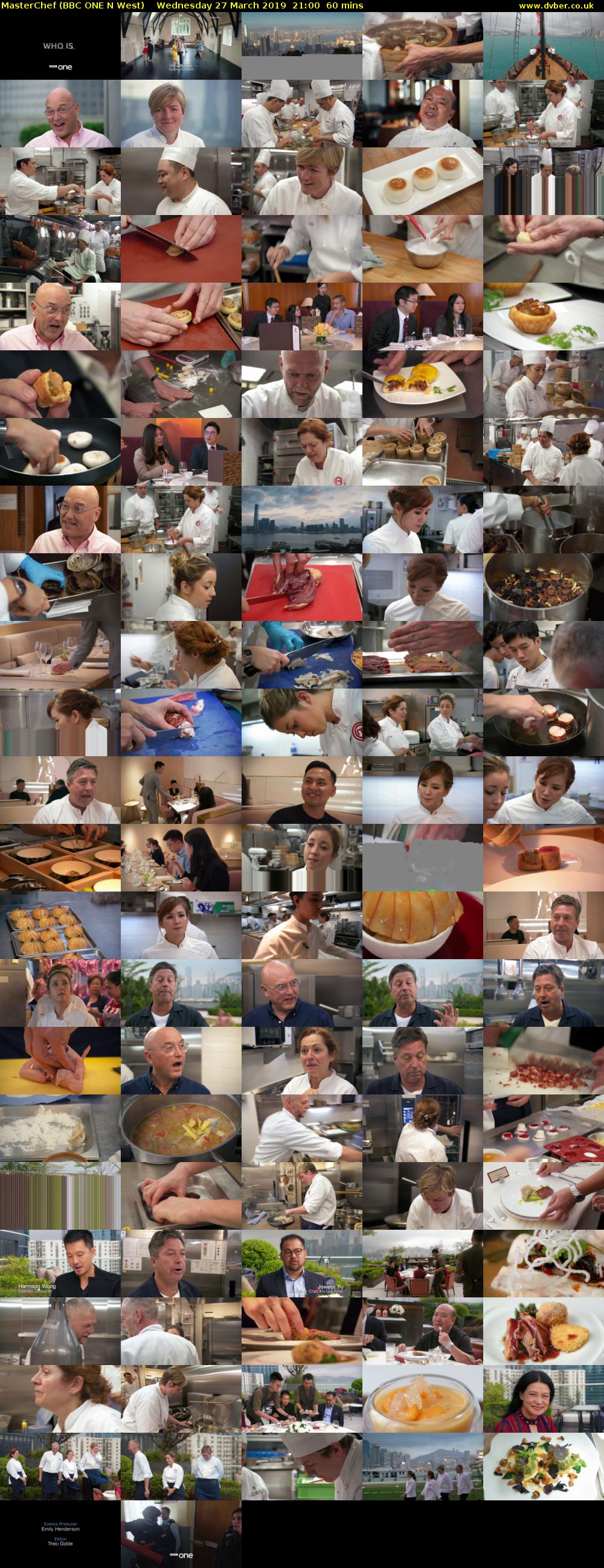 MasterChef (BBC ONE N West) Wednesday 27 March 2019 21:00 - 22:00