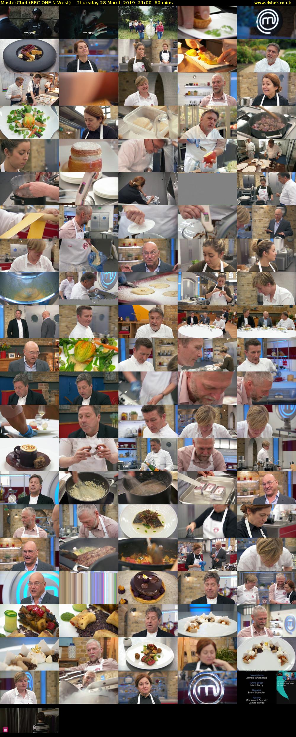 MasterChef (BBC ONE N West) Thursday 28 March 2019 21:00 - 22:00