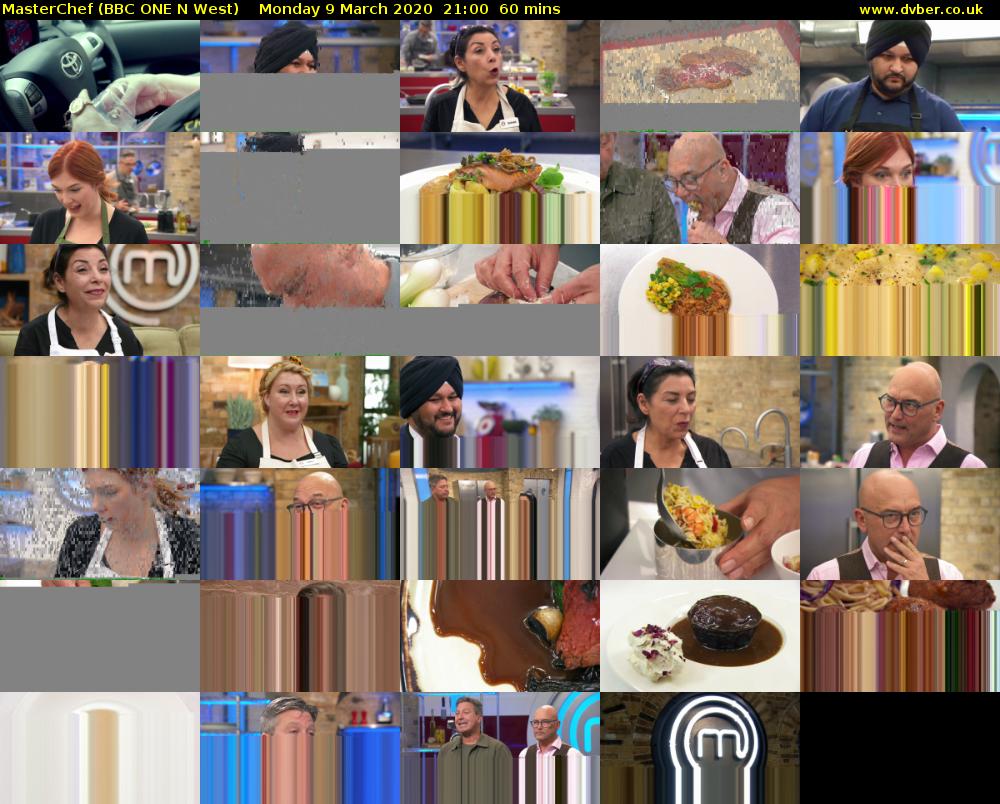 MasterChef (BBC ONE N West) Monday 9 March 2020 21:00 - 22:00